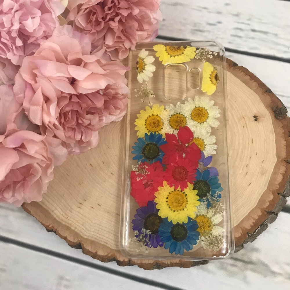 Hand Pressed Multicolor Flower Samsung Galaxy Case - Picture 3 of 9
